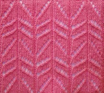 Leaf Lace Knit Stitch Pattern