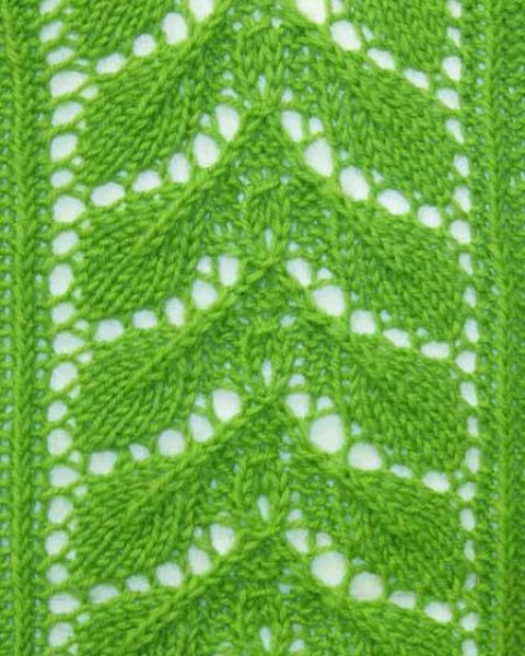 Leaf Lace Knit Stitch Pattern