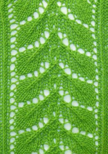 Leaf Lace Knit Stitch Pattern