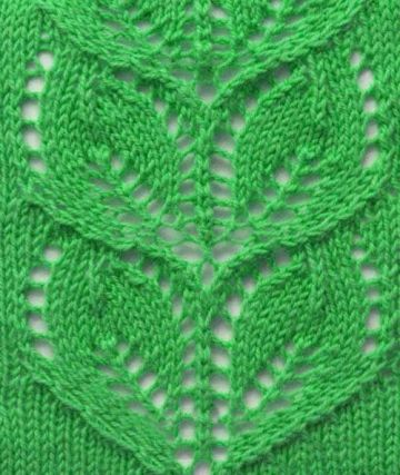 Leaves Knitting Stitch Pattern