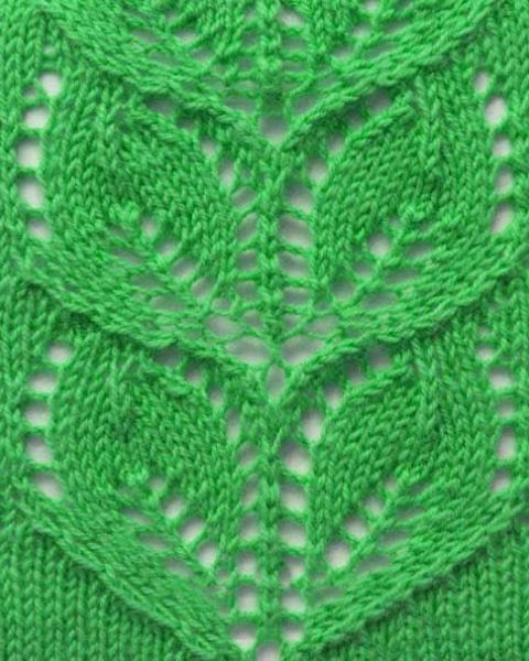 Leaves Knitting Stitch Pattern