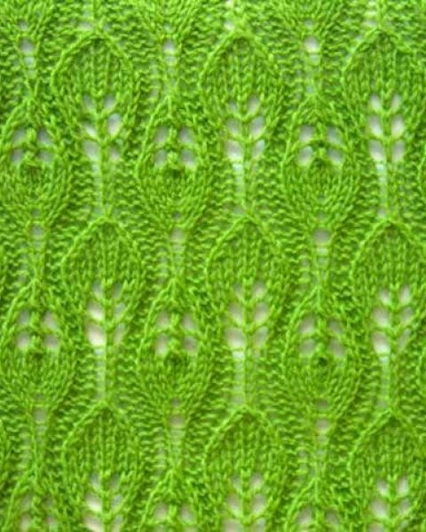 Leaves Knit Stitch Pattern