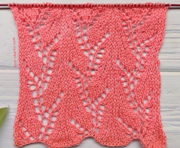 Lace Leaves Stitch Knitting Pattern