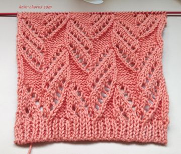 Lace Leaves Stitch Knitting Pattern