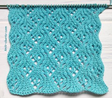 Lace Leaves Stitch Knitting Pattern
