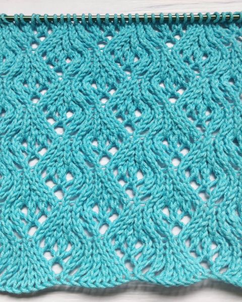 Lace Leaves Stitch Knitting Pattern