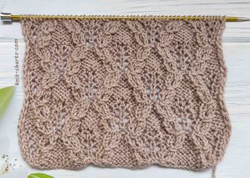 Fancy Leaf Stitch Knitting Pattern