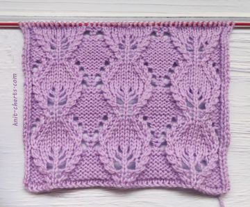 Leaf Cable Stitch Knitting Pattern