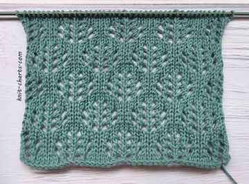 Lace Leaf Stitch Knitting Pattern
