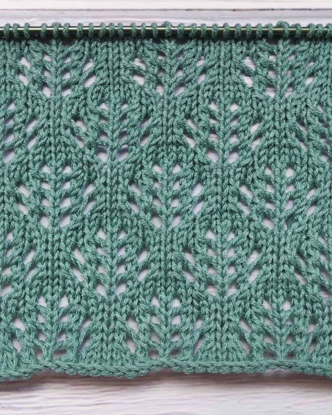 Lace Leaf Stitch Knitting Pattern