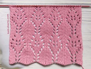 Lace Leaf Stitch Knitting Pattern