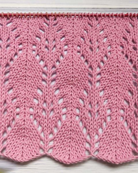 Lace Leaf Stitch Knitting Pattern