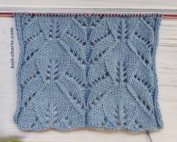 Leaves stitch Knitting Pattern