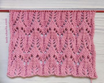 Lace Leaf Stitch Knitting Pattern