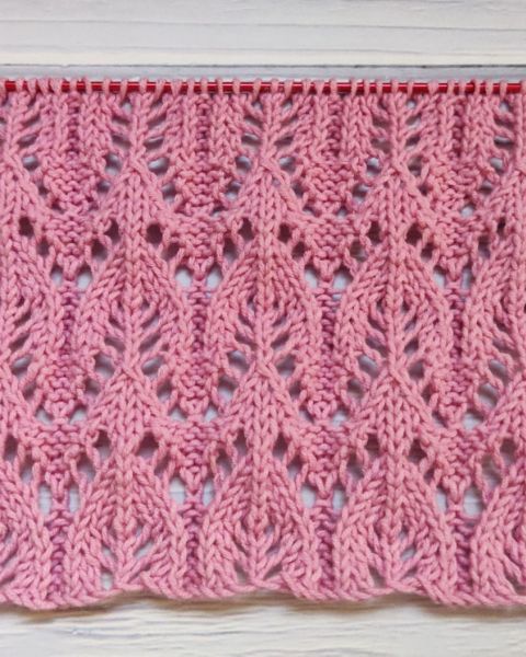 Lace Leaf Stitch Knitting Pattern