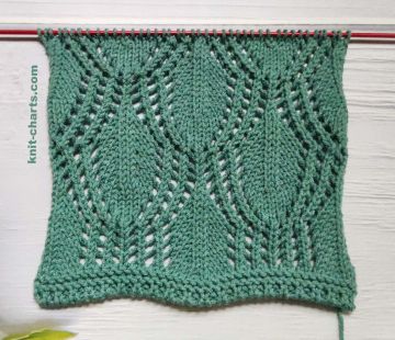 Lace Leaf Stitch Knitting Pattern