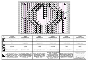 leaves stitch chart