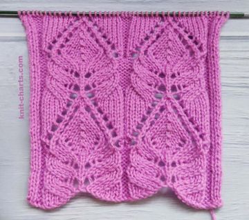 Lace Leaf Stitch Knitting Pattern