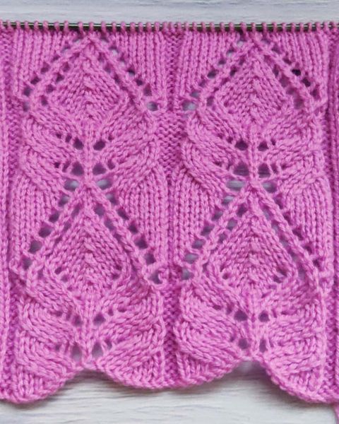Lace Leaf Stitch Knitting Pattern