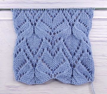 Lace Leaf Stitch Knitting Pattern