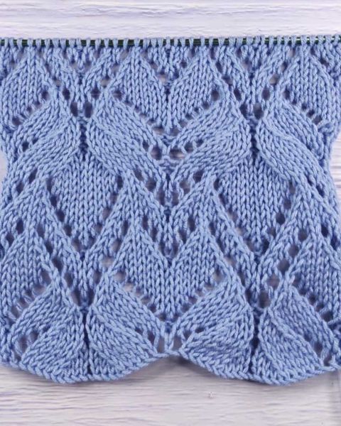 Lace Leaf Stitch Knitting Pattern