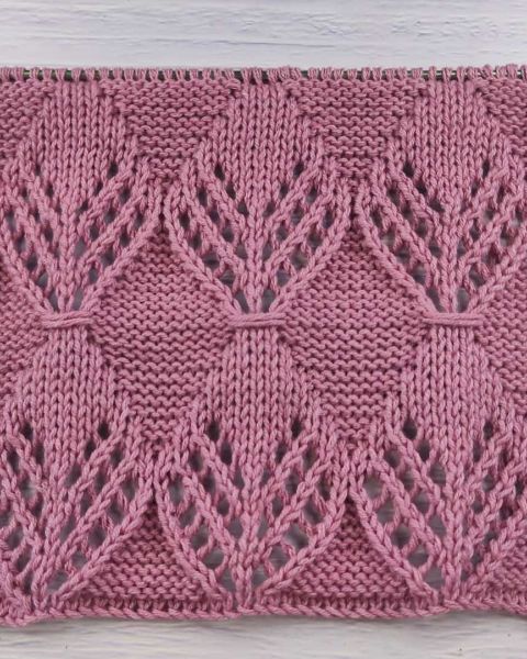 Lace Leaf Stitch Knitting Pattern