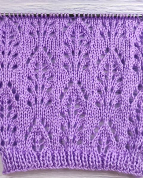 Lace Leaf Knitting Stitch