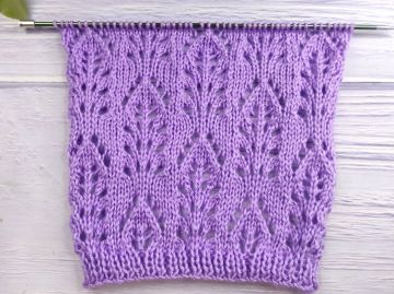 Lace Leaf Knitting Stitch