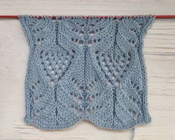 Lace Leaves Stitch Knitting Pattern