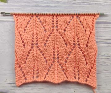 Lace Leaf Stitch Knitting Pattern