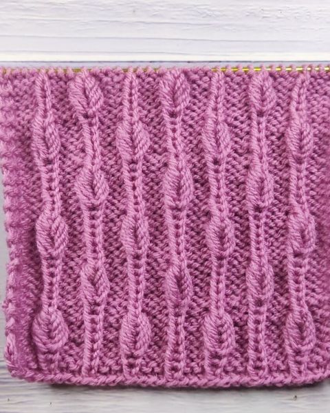 Embossed Leaf Stitch Knitting Pattern
