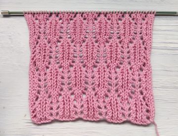 Lace Leaf Stitch Knitting Pattern