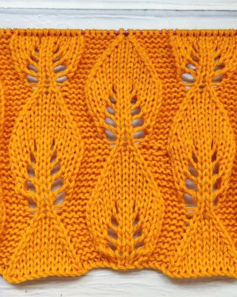Lace Leaf Stitch Knitting Pattern