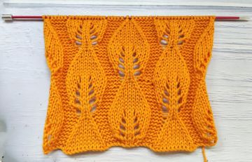 Lace Leaf Stitch Knitting Pattern