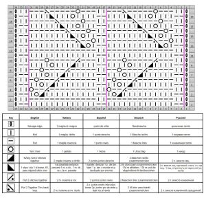 leaves stitch chart