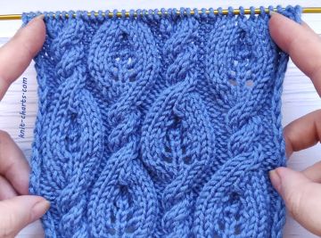 Cables and Leaves Knitting Stitch