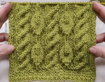 Leaf Cable Stitch Knitting Pattern