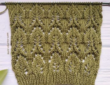 Lace Leaves Stitch Knitting Pattern