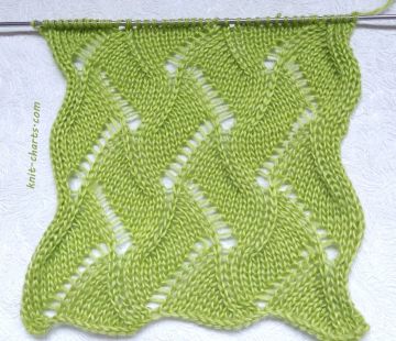 Lace Wavy Stitch Knitting Pattern