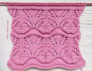 Wave Lace Stitch Knitting Pattern