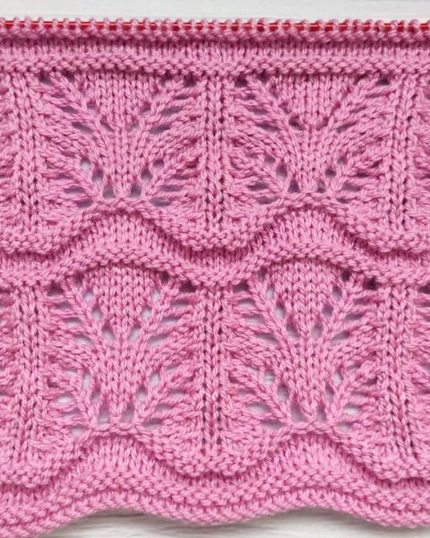 Wave Lace Stitch Knitting Pattern