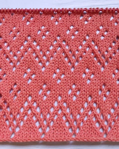 Lace Zigzag Stitch Knitting Pattern