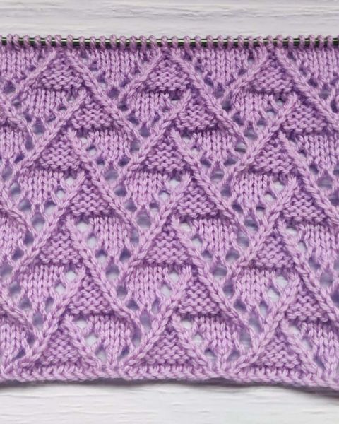 Lace Zigzag Stitch Knitting Pattern