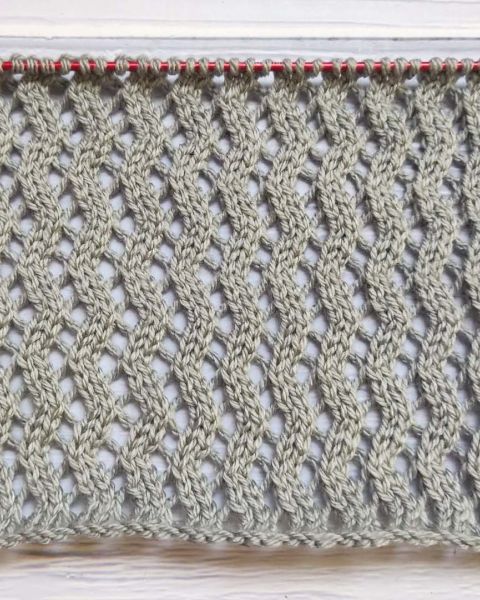 Lace Zigzag Stitch Knitting Pattern