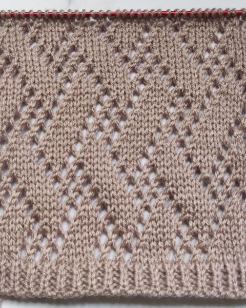 Lace Zigzag Stitch Knitting Pattern