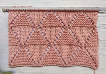 Relief Triangles Knitting Pattern