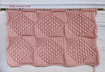 Relief Diamonds Stitch - Easy Knitting Pattern