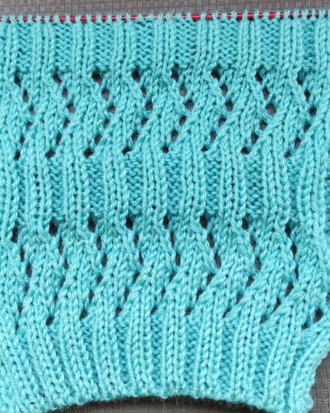 Lace Rib Stitch Knitting Pattern