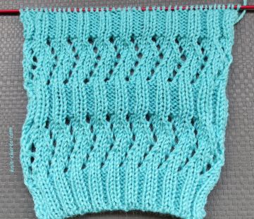 Lace Rib Stitch Knitting Pattern