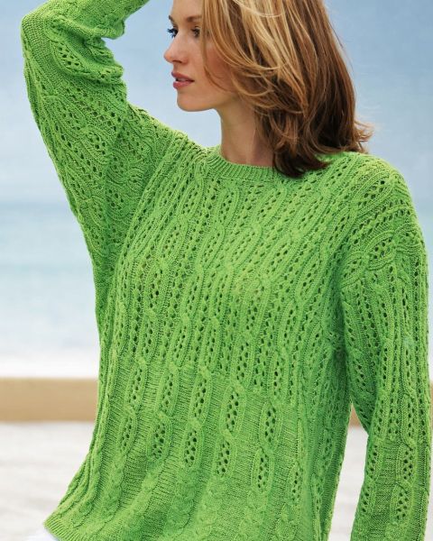 Sweater in Lace Cable Pattern